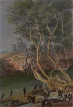 ウッズ Painting - ウバンギのケモ川を渡るチャリ・コンスタンチン・ソモフの森の木の風景
